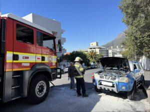 Vehicle on fire